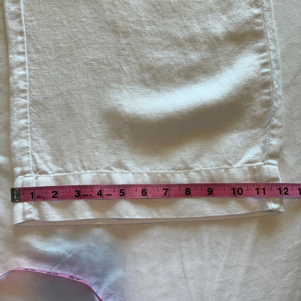 Madewell Women's The Harlow Wide-Leg Pant in 100% Linen Eyelet White 8 - Picture 14 of 14